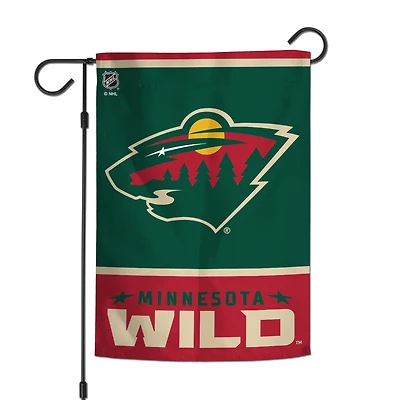 WinCraft Minnesota Wild Drapeau de jardin double face 12 po x 18 po