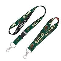 WinCraft Minnesota Wild Lot de 2 cordons avec boucle amovible et sangle pour clés