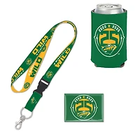 Pack de trois pièces avec logo alternatif WinCraft Minnesota Wild 25e anniversaire