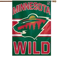 Bannière verticale simple face WinCraft Minnesota Wild 28" x 40" avec logo principal