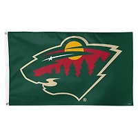 WinCraft Minnesota Wild 3' x 5' Drapeau simple face avec logo principal