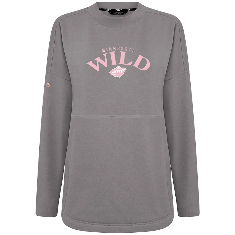 Sweat-shirt à col roulé Beaudry pour la fête des mères du Minnesota Wild gris femme