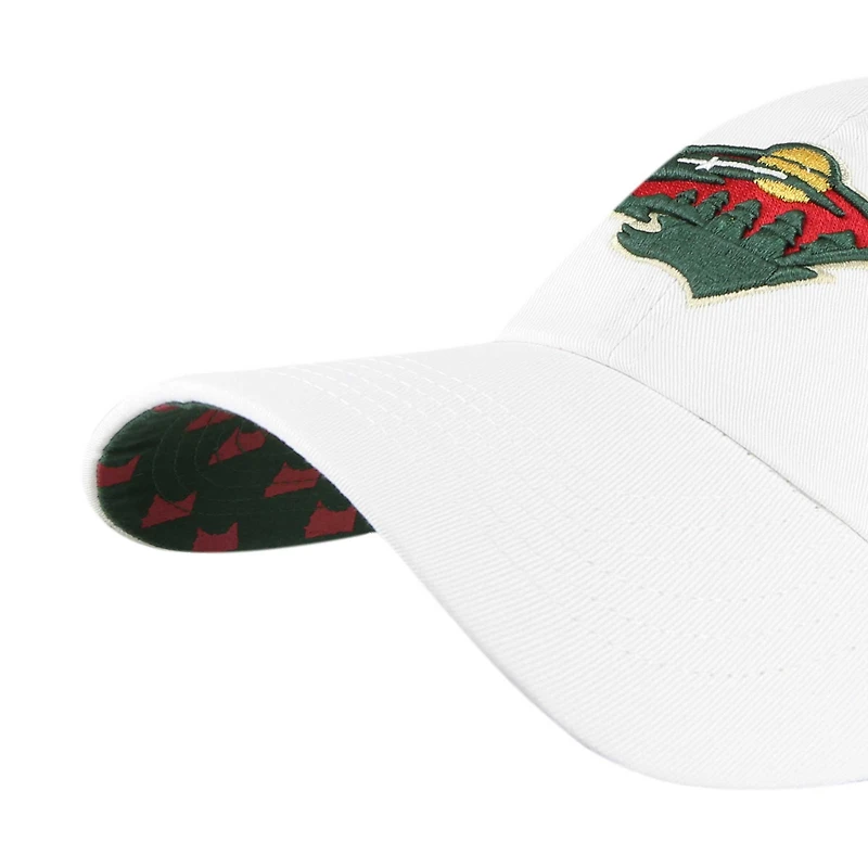 Women's '47 White Minnesota Wild Confetti Clean Up Adjustable Hat