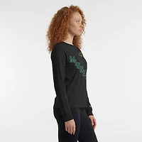 Women's Champion  Black Minnesota Wild 2-Hit Long Sleeve T-Shirt