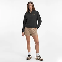 Sweat-shirt à col zippé Champion noir Minnesota Wild Powerblend pour femme