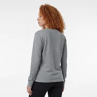 Women's Champion  Gray Minnesota Wild Wordmark Lockup Long Sleeve T-Shirt