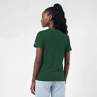 Women's Champion  Green Minnesota Wild Arch Mascot Logo T-Shirt
