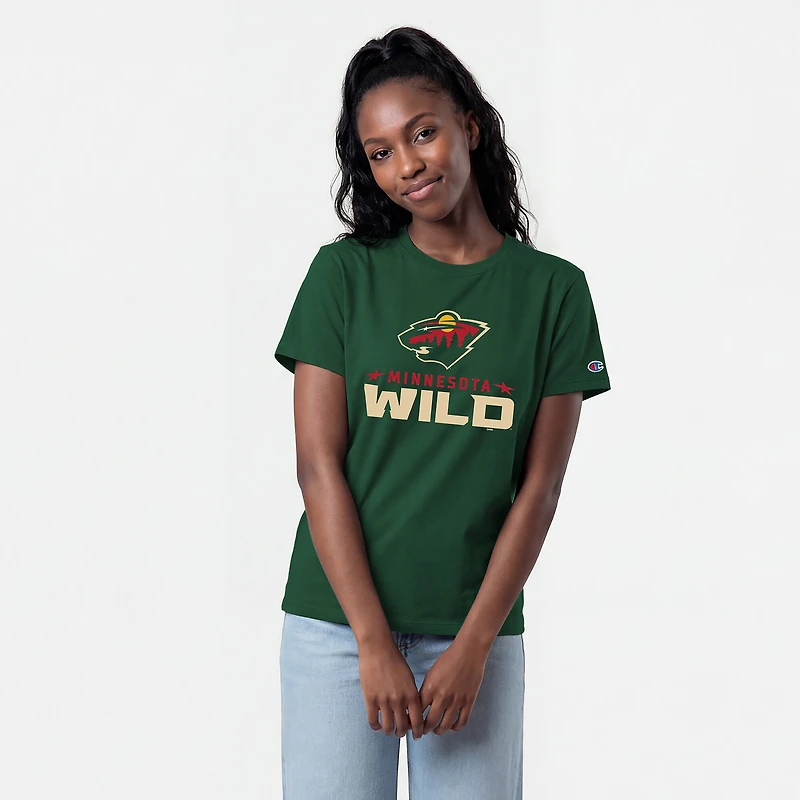 T-shirt à logo Minnesota Wild vert champion pour femmes