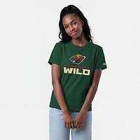 T-shirt à logo Minnesota Wild vert champion pour femmes