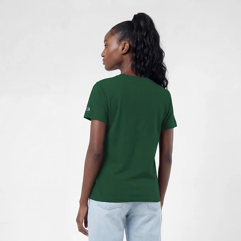 Women's Champion Green Minnesota Wild Wordmark Lockup T-Shirt