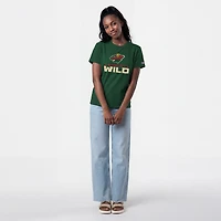 Women's Champion  Green Minnesota Wild Wordmark Lockup T-Shirt