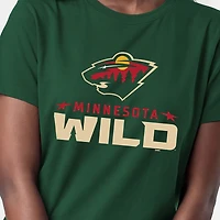Women's Champion  Green Minnesota Wild Wordmark Lockup T-Shirt