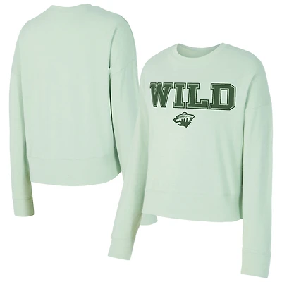 SweaTop tri-mélange vert clair Minnesota Wild pour femme Concepts Sport