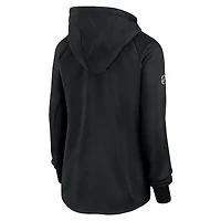 Women's Fanatics  Black Minnesota Wild Authentic Pro Rink Fleece Full-Zip Jacket
