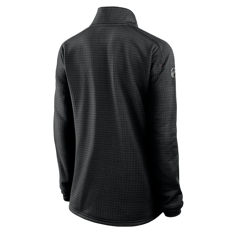 Women's Fanatics  Black Minnesota Wild Authentic Pro Rink Lightweight Quarter-Zip Pullover Top