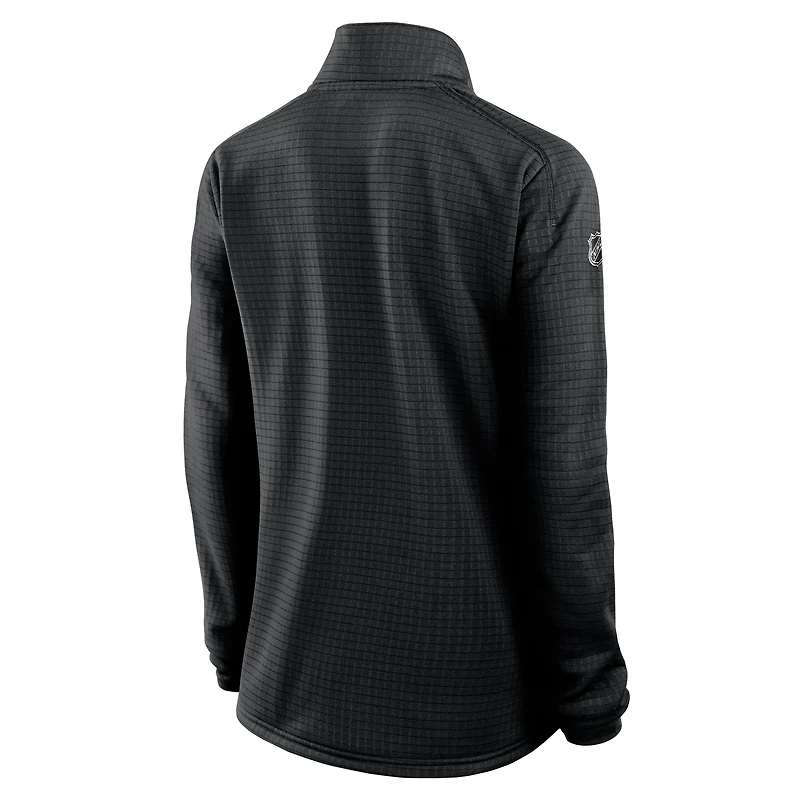 Women's Fanatics Black Minnesota Wild Authentic Pro Rink Quarter-Zip Pullover