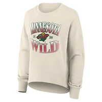 Sweat-shirt surdimensionné pour femme Fanatics Cream Minnesota Wild