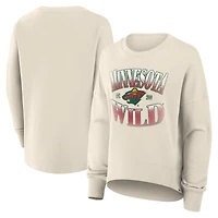 Sweat-shirt surdimensionné pour femme Fanatics Cream Minnesota Wild