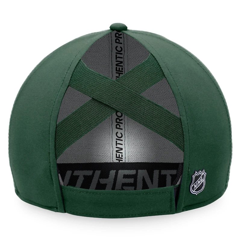 Casquette réglable structurée Minnesota Wild Authentic Pro Road Fanatics pour femmes, verte