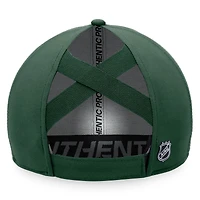 Casquette réglable structurée Minnesota Wild Authentic Pro Road Fanatics pour femmes, verte