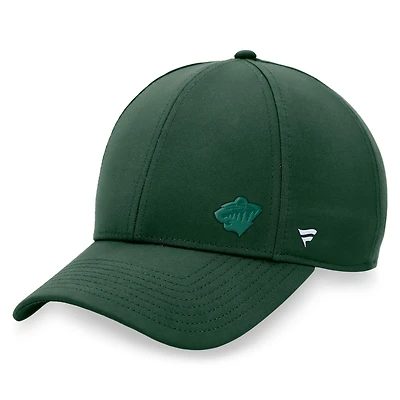 Casquette réglable structurée Minnesota Wild Authentic Pro Road Fanatics pour femmes, verte