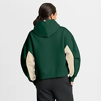 Women's Fanatics Green Minnesota Wild Back Check Boxy Hoodie