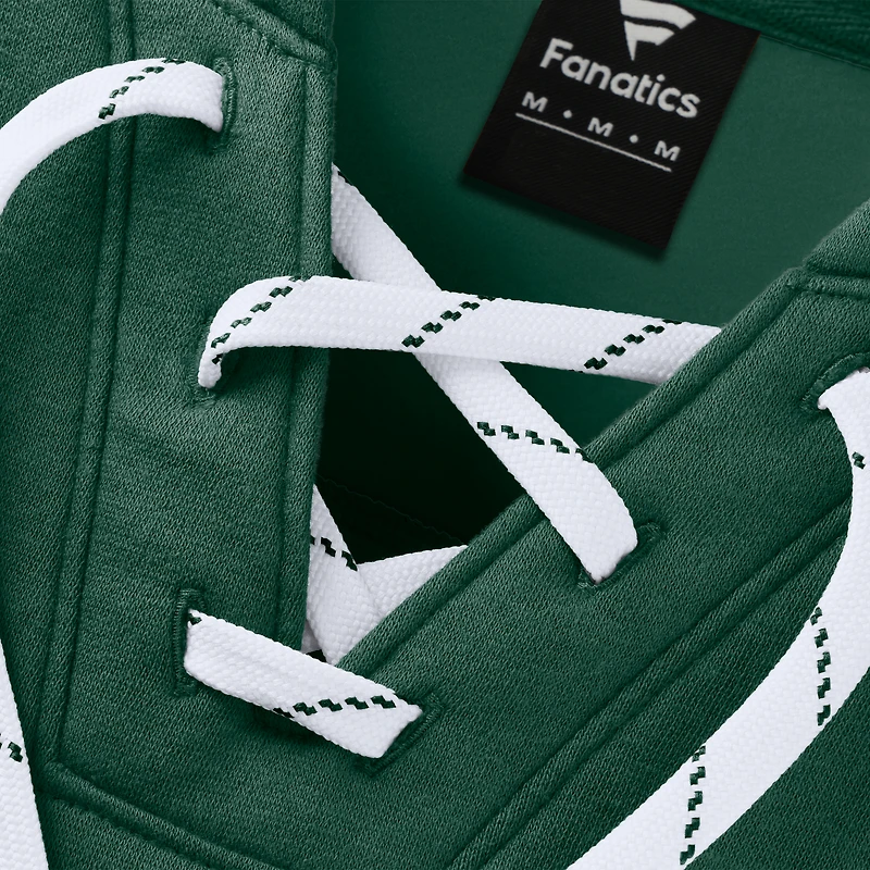 Sweat-shirt à lacets manches longues et imprimé glaçage vert Fanatics pour femme, Minnesota Wild