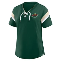 Women's Fanatics Green Minnesota Wild Offside Athena T-Shirt