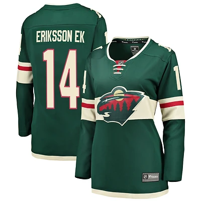 Maillot de joueur féminin Fanatics Joel Eriksson Ek Green Minnesota Wild Breakaway