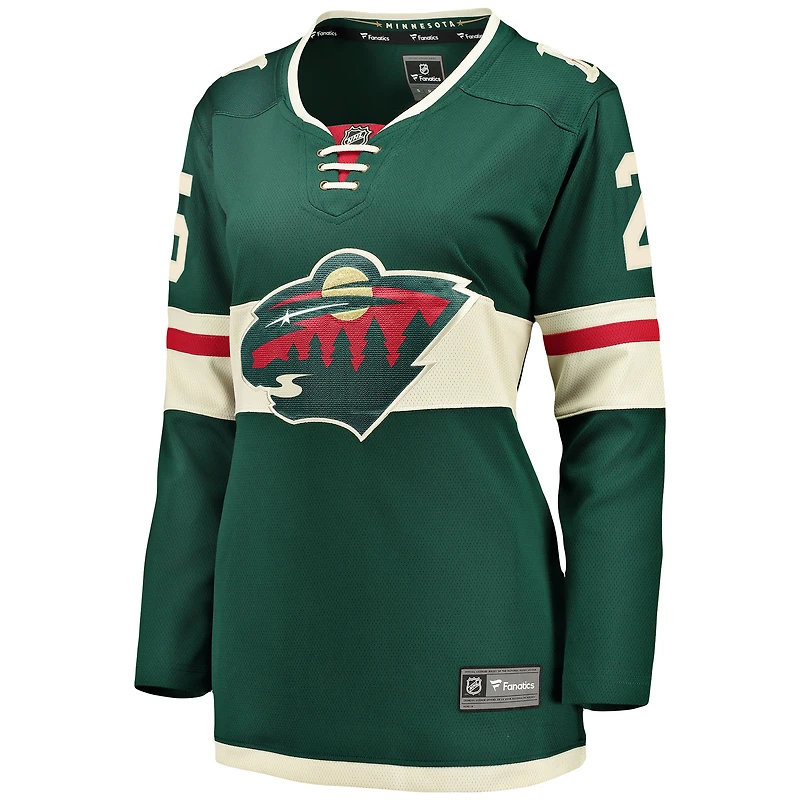 Maillot de joueur fanatiques Jonas Brodin vert Minnesota Wild Breakaway pour femmes