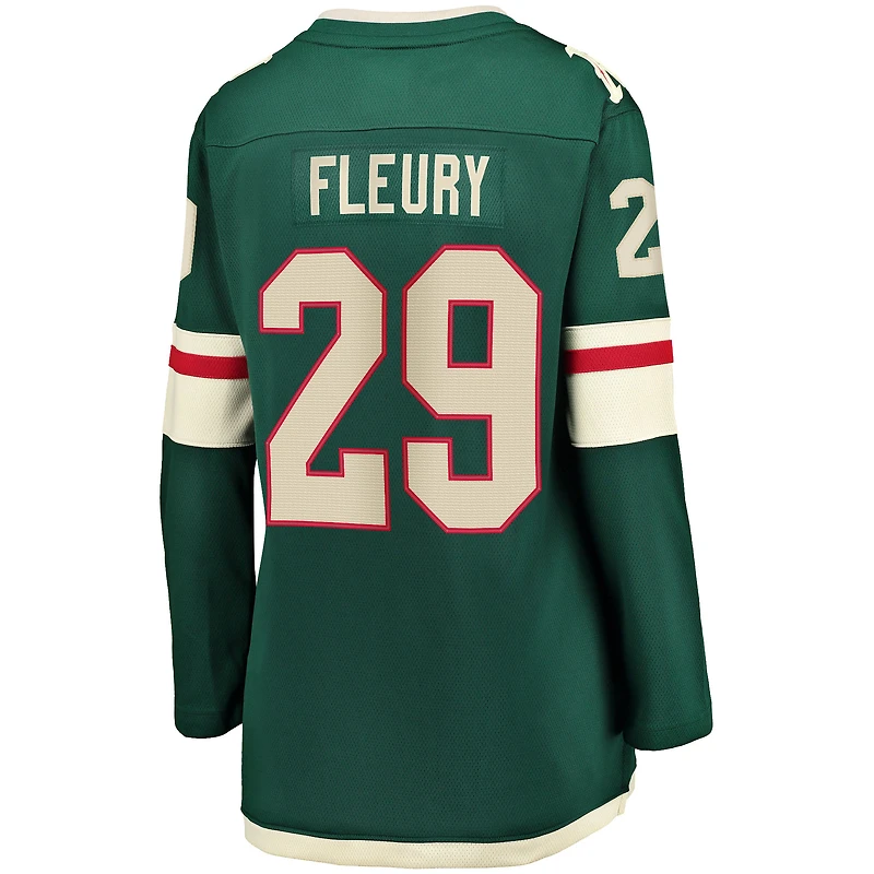 Fanatics pour femmes Marc-Andre Fleury Vert Minnesota Wild Home Breakaway Player Maillot