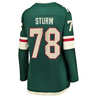 Women's Fanatics Nico Sturm Green Minnesota Wild Home Breakaway Jersey