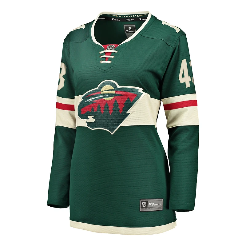 Maillot domicile vert Quinn Hughes Minnesota Wild pour femmes (Fanatics)