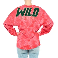 T-shirt à manches longues Fanatics Red Minnesota Wild Crystal-Dye pour femmes