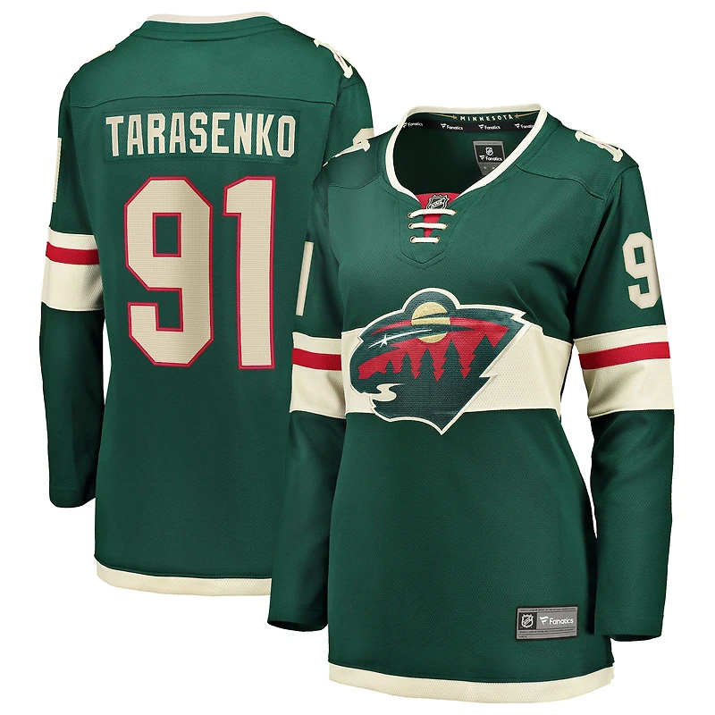 Women's Fanatics Vladimir Tarasenko Green Minnesota Wild Home Breakaway Jersey