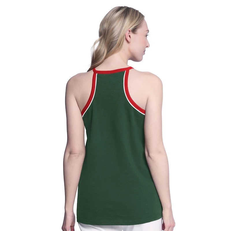 Débardeur flammé à dos nageur et col rond G-III 4Her par Carl Banks pour femme, motif Minnesota Wild, vert