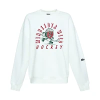 Sweat-shirt oversize Hype and Vice blanc Minnesota Wild Action Mascot pour femmes