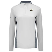 Haut à glissière quart de tour Moxie Insignia Core blanc du Minnesota Wild pour femme Levelwear