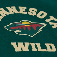 Women's Mitchell & Ness  Green Minnesota Wild Crewneck Sweatshirt