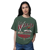 Women's Starter Heather Green Minnesota Wild Oversized Hall of Fame T-Shirt