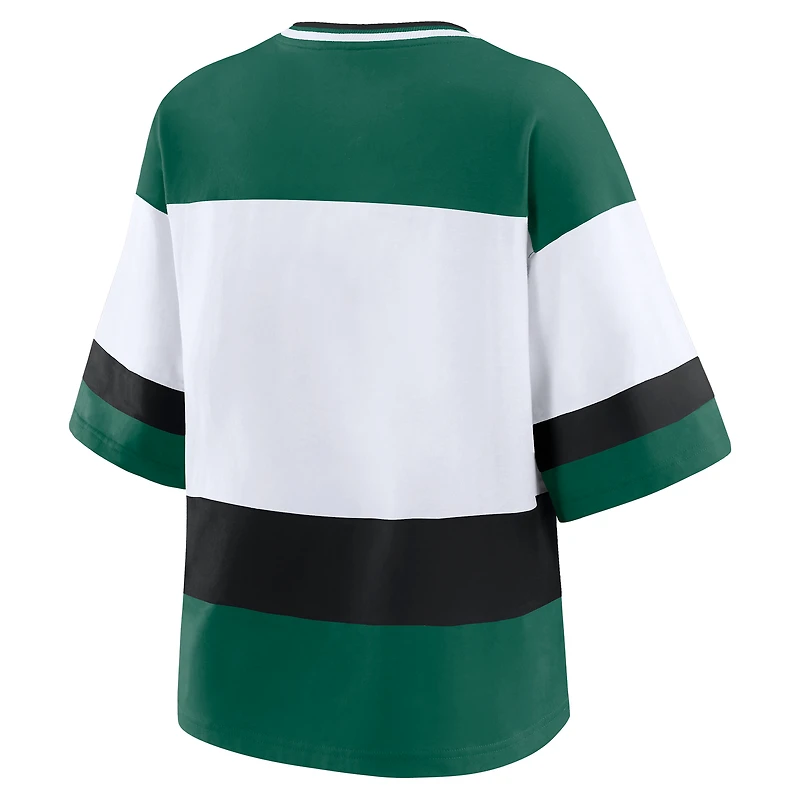 Women's WEAR by Erin Andrews Green/White Minnesota Wild Jersey Style Tee