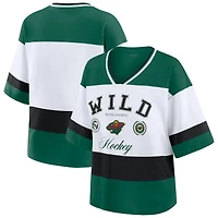 T-shirt style maillot vert/blanc Minnesota Wild pour femme WEAR by Erin Andrews