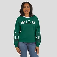 Women's WEAR by Erin Andrews Green Minnesota Wild Long-Sleeve Sport T-Shirt