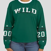 T-shirt de sport à manches longues vert Minnesota Wild pour femme WEAR by Erin Andrews