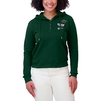 Women's WEAR by Erin Andrews  Green Minnesota Wild Waffle-Knit Pullover Hoodie