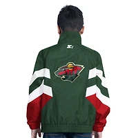 Youth Starter  Green Minnesota Wild Prospect Half-Zip Pullover Top