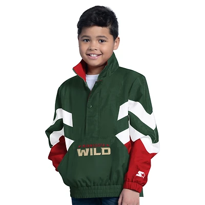 Youth Starter  Green Minnesota Wild Prospect Half-Zip Pullover Top
