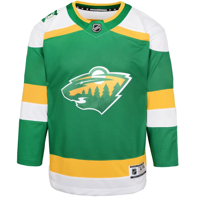 Maillot alternatif Premier vert pour jeunes Minnesota Wild 2023/24