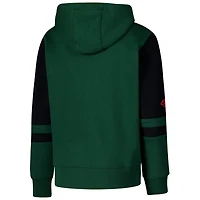 Sweat à capuche entièrement zippé Minnesota Wild Face Off pour jeunes, vert