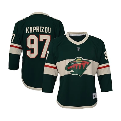 Maillot de joueur réplique du 25e anniversaire Wild Minnesota, Kirill Kaprizov, blanc, pour jeunes